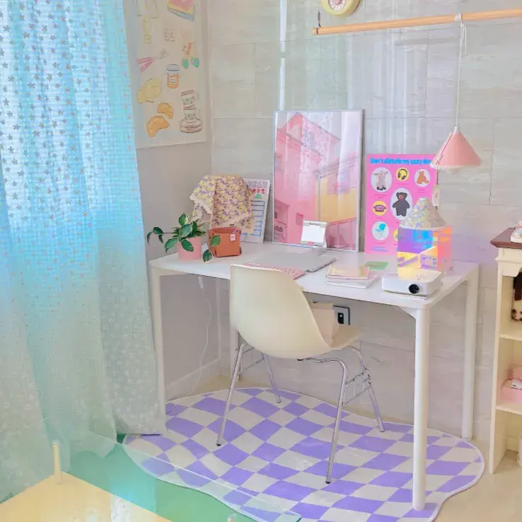 [데코뷰] 웨이비 체커보드 러그