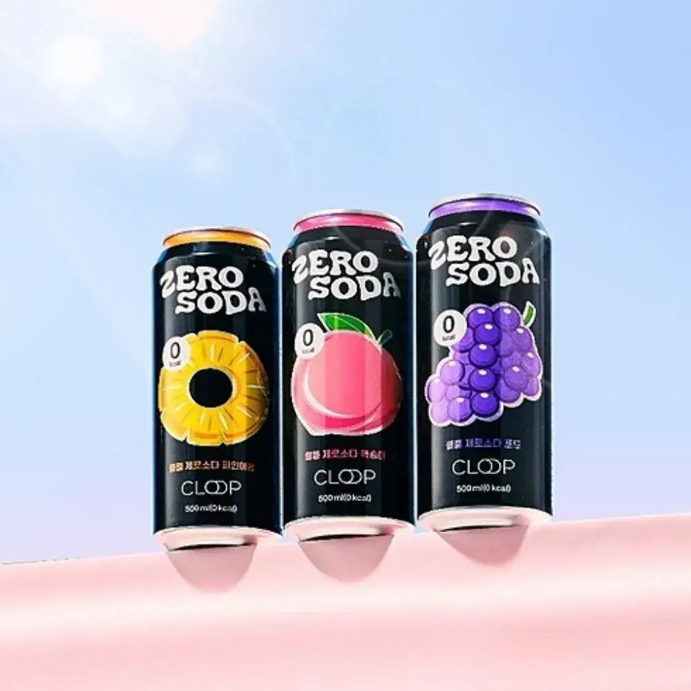 뚜껑 캔음료 클룹 제로소다