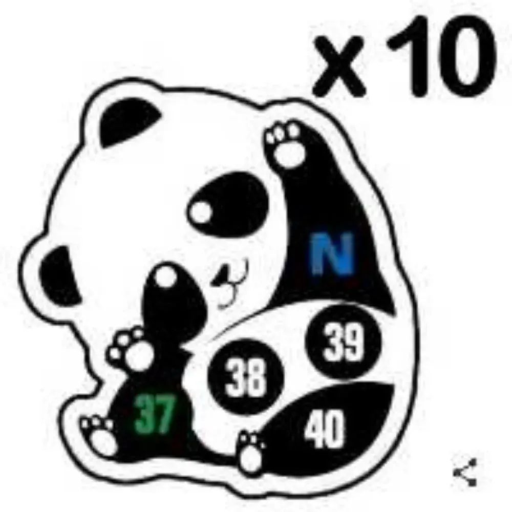 붙이는 팬더 스티커 온도계