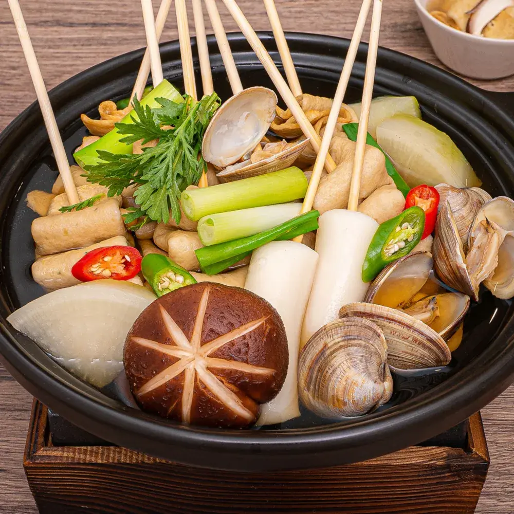 시원한 백합 꼬치 어묵탕! 쌀떡까지