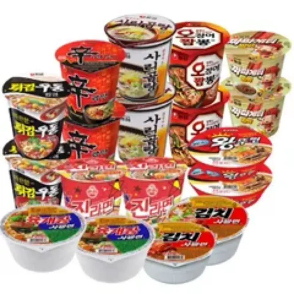 컵라면 9종세트 (왕뚜껑,육개장,김치사발면,짜파게티범벅,신라면,진라면매운맛,튀김우동,사리곰탕,오징어 짬뽕 )
