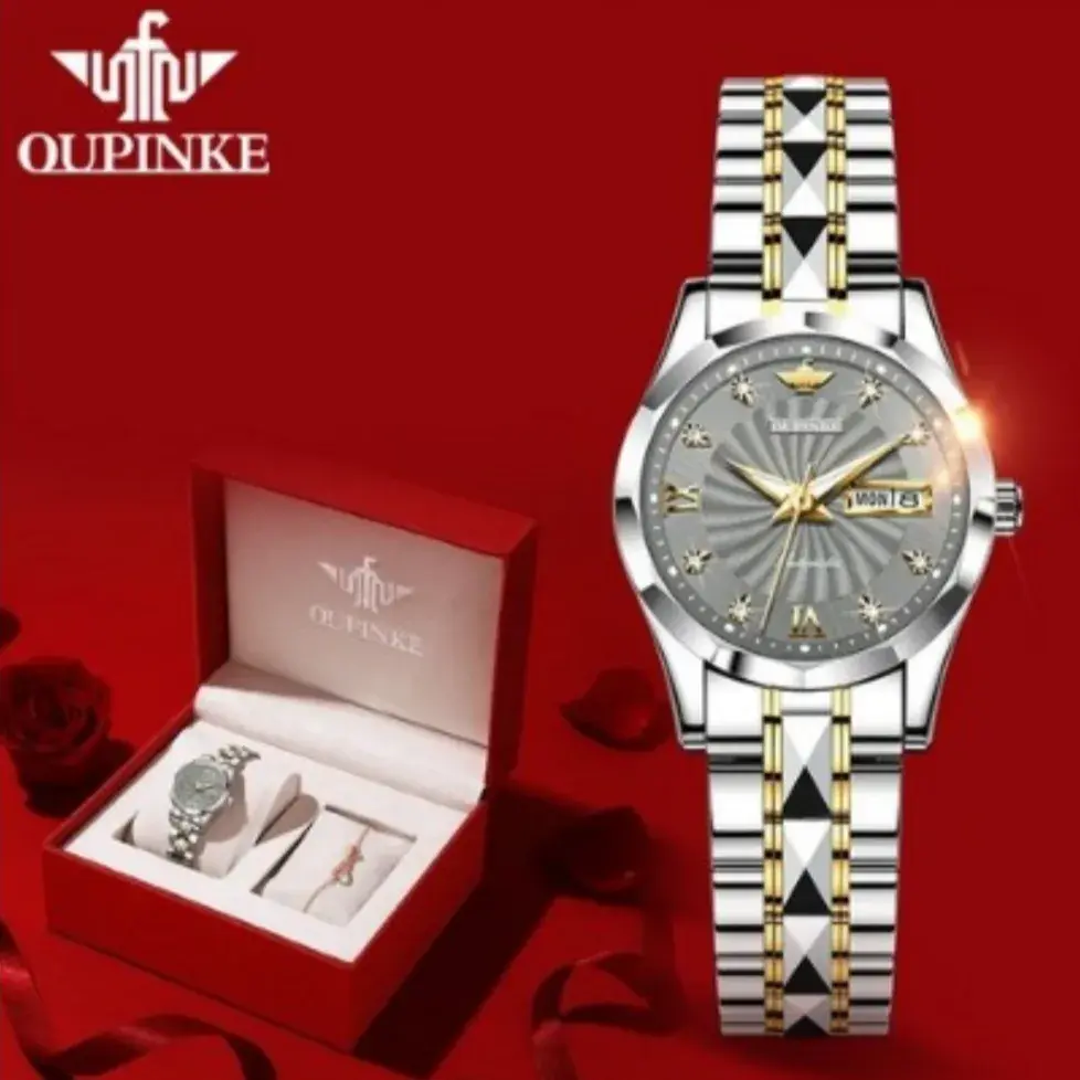 💕 OUPINKE 명품 여성 시계 EZ3196