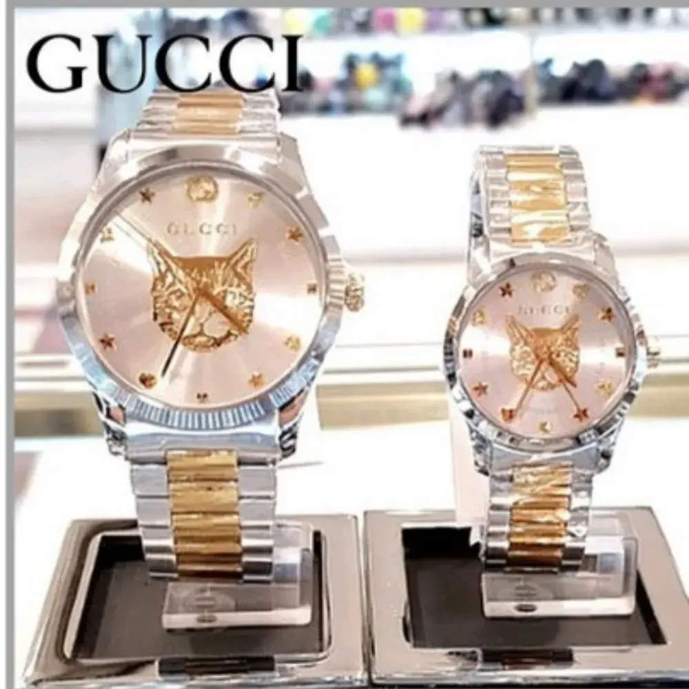 💕 구찌 G-타임리스 캣워치 커플시계 YA126596+YA1264074 - 백화점AS
