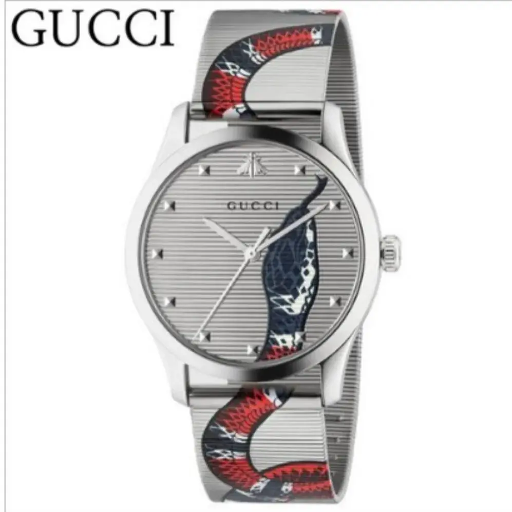 💕 YA1264123 구찌시계 G-Timeless 킹스네이크 실버메탈