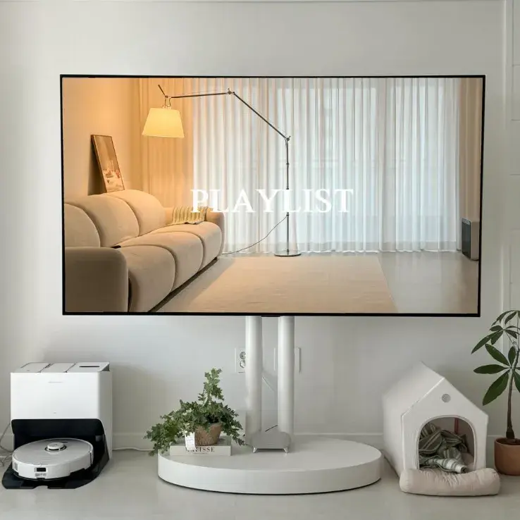 엘린-듀얼 화이트 TV스탠드