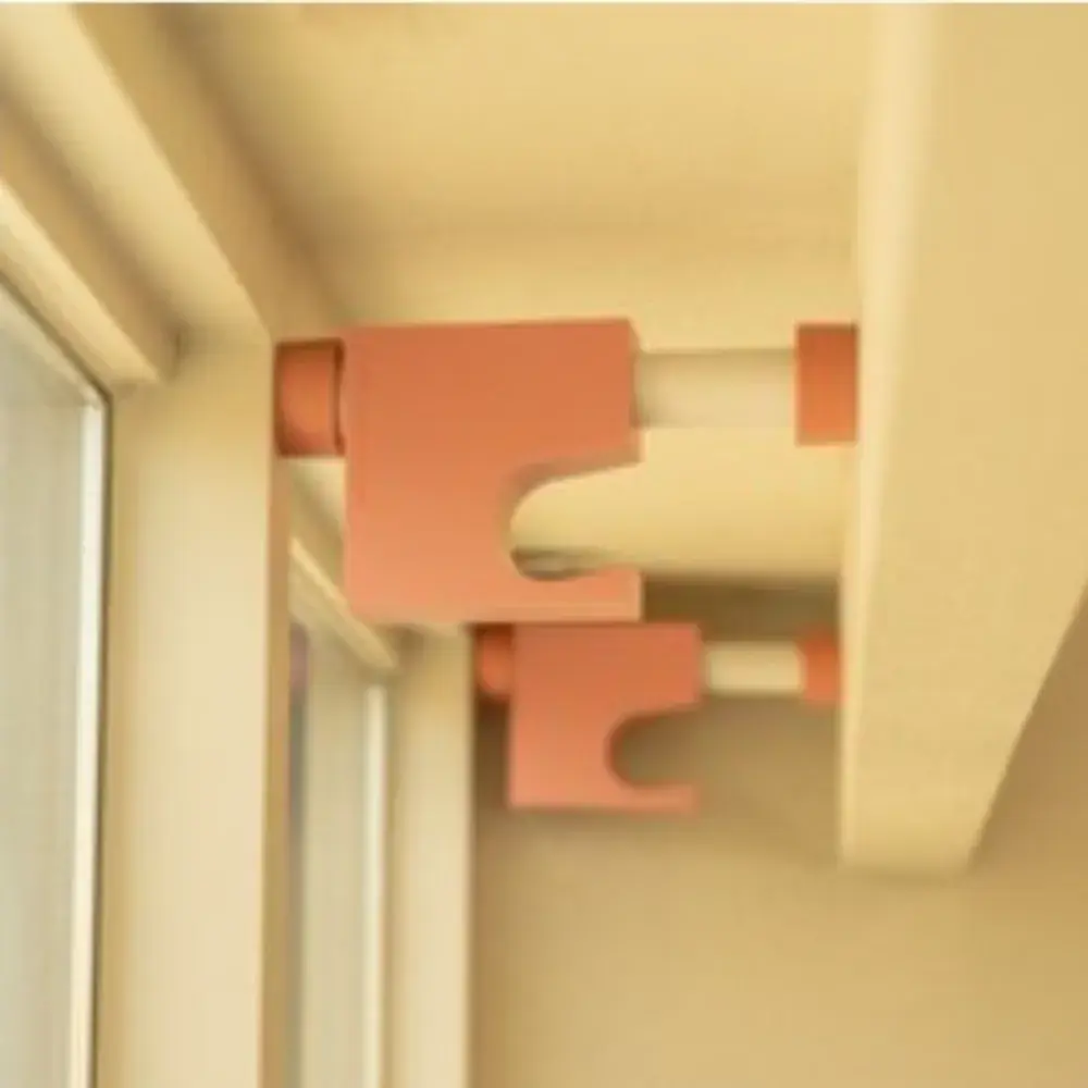 못없이 설치! 이쁜 커튼봉 브라켓! (핑크)