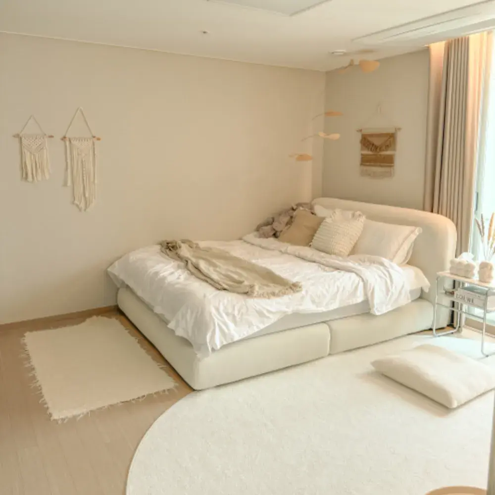 샌드 패브릭 침대프레임