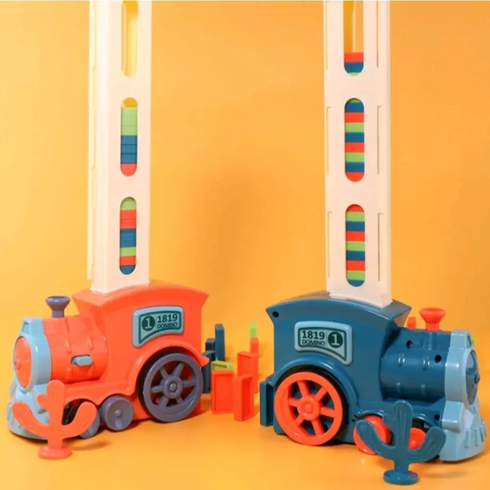 039. 자동 도미노 타워 전기 기차