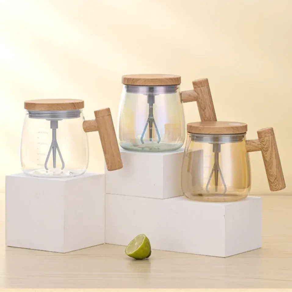 048. 자동회전컵 유리 머그컵