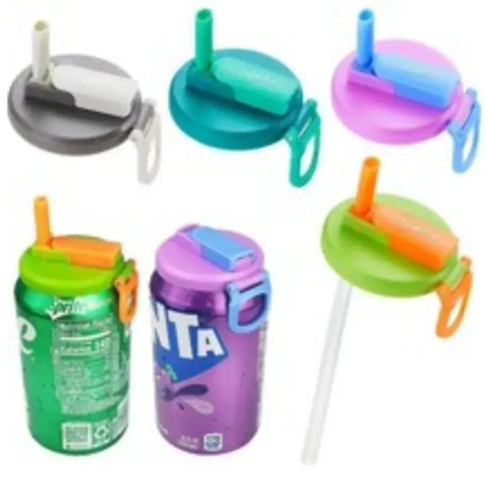 캔음료 마실때 꿀! 실리콘 켄 빨대 뚜껑