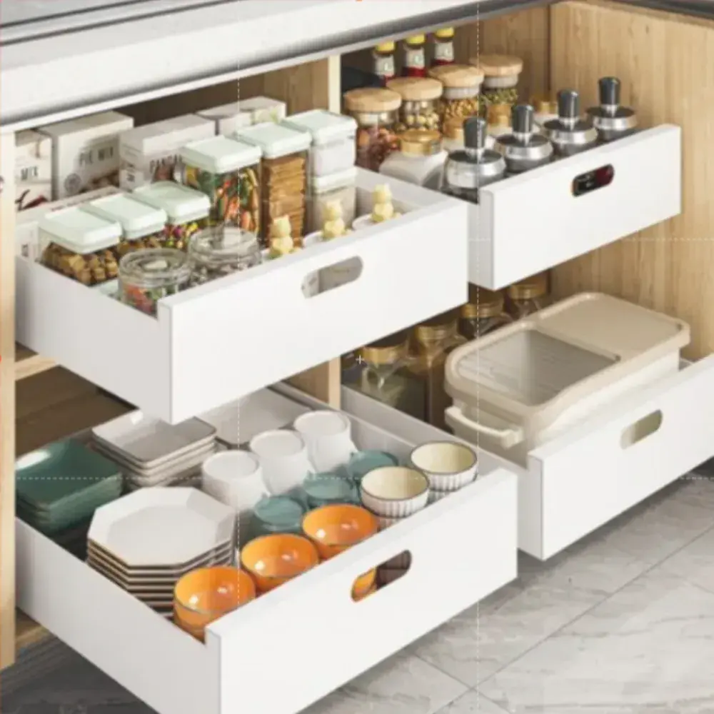 슬라이딩 주방선반 수납함