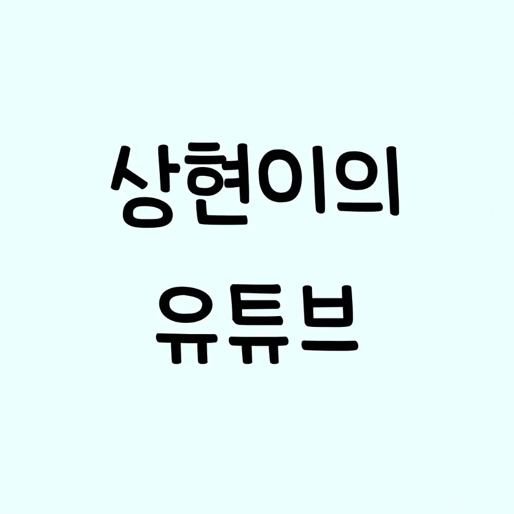 상현이의 유튜브