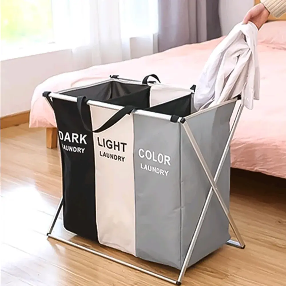 075. 3단 접이식 빨래바구니