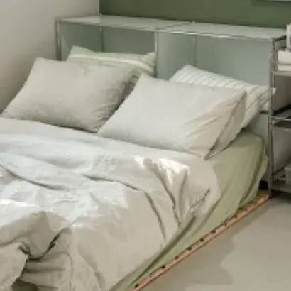 아꾸드레 리플 스트라이프 시어서커 베딩커버 세트