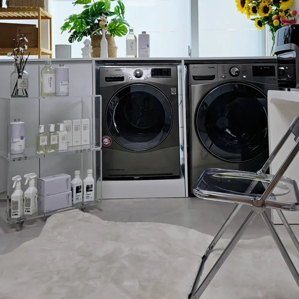 [잇다이가]투명 아크릴 트롤리 이동형 선반