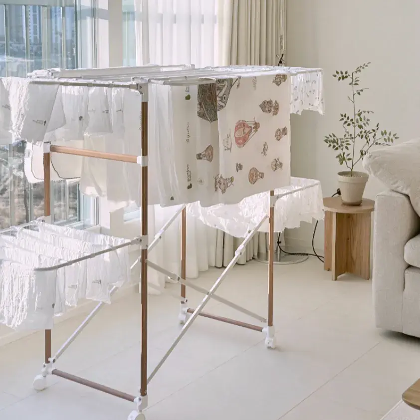 우드 빨래건조대