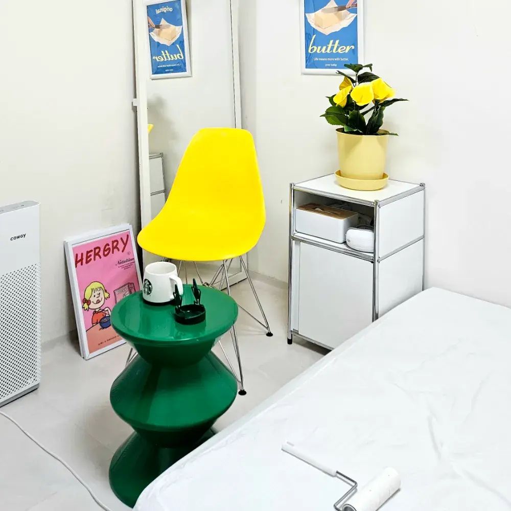 모래시계 스툴 미드센추리 스툴의자