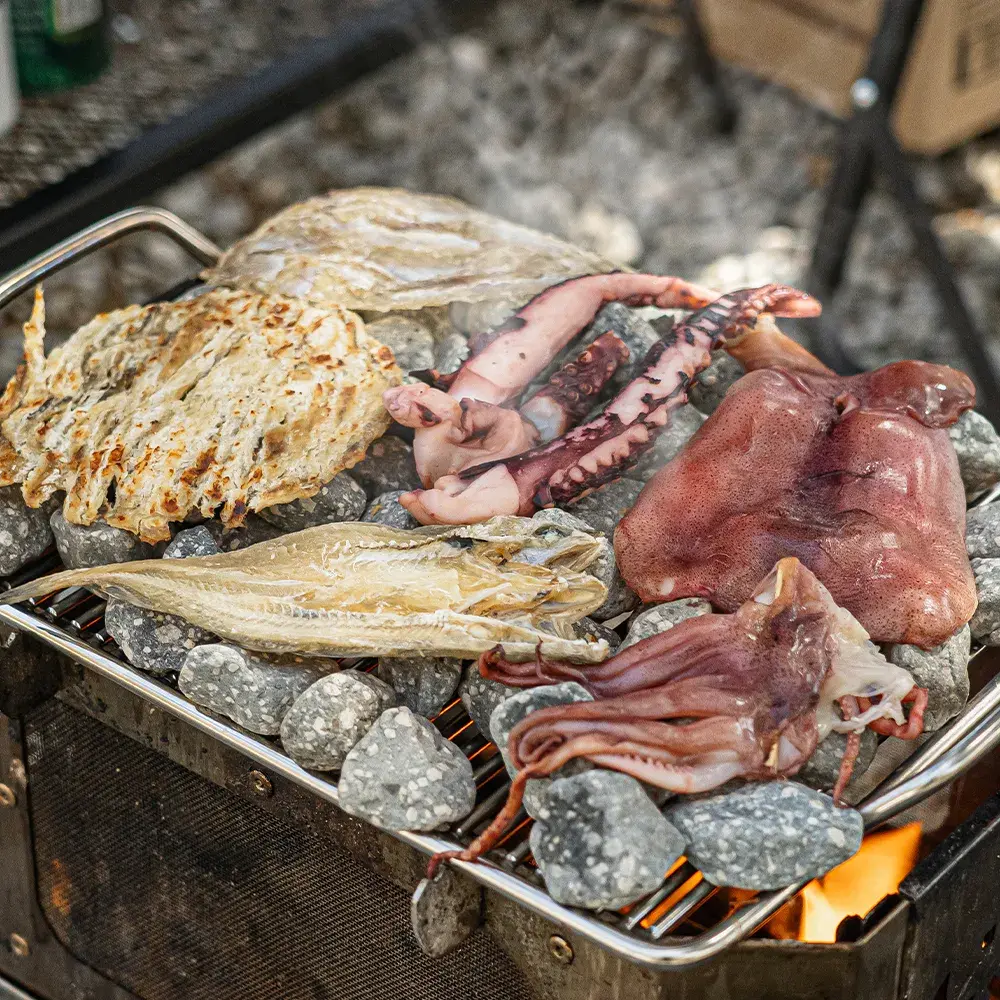 캠핑 옆 사이트에서 구경오는 맥반석 건어물 5가지 마른안주 밀키트
