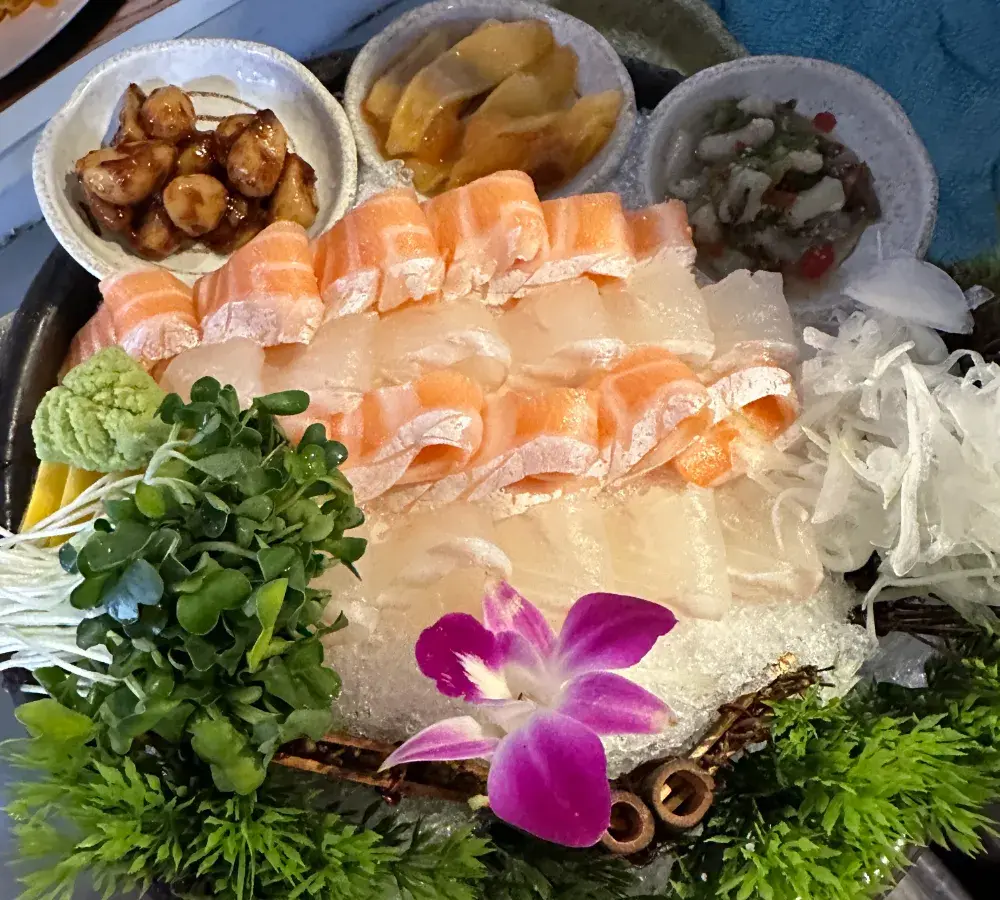연어+광어회
