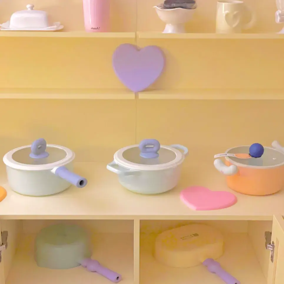 [디홈] 실리콘 하트 냄비 받침대