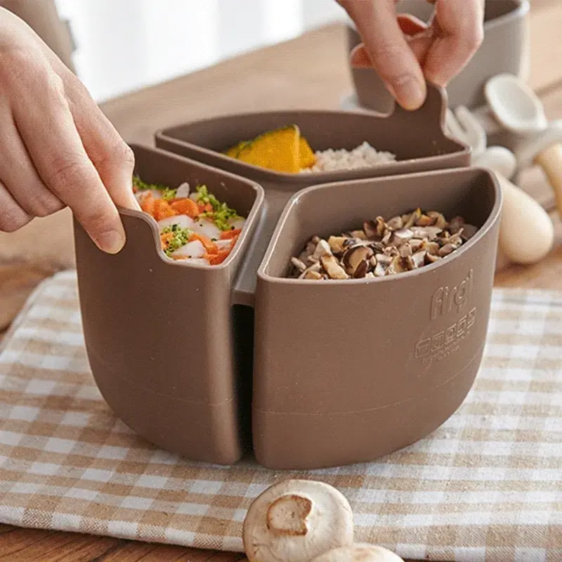 3가지 이유식을 한 번에 🍚 밥솥칸막이