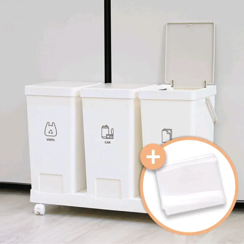주방이 덜 어지럽혀지는👍🏻, 이동식 분리수거함