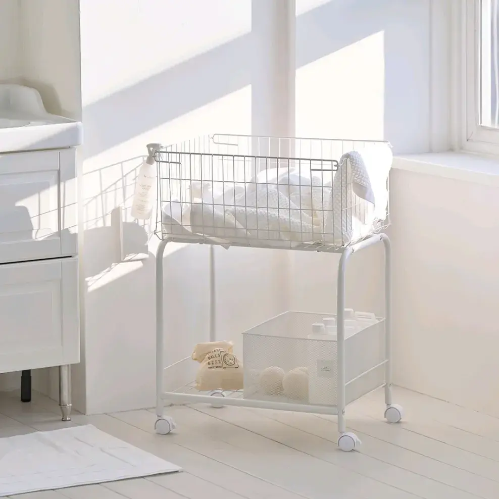 건조된 빨래 바닥에 뿌리지 마세요❤️ 빨래 보관함