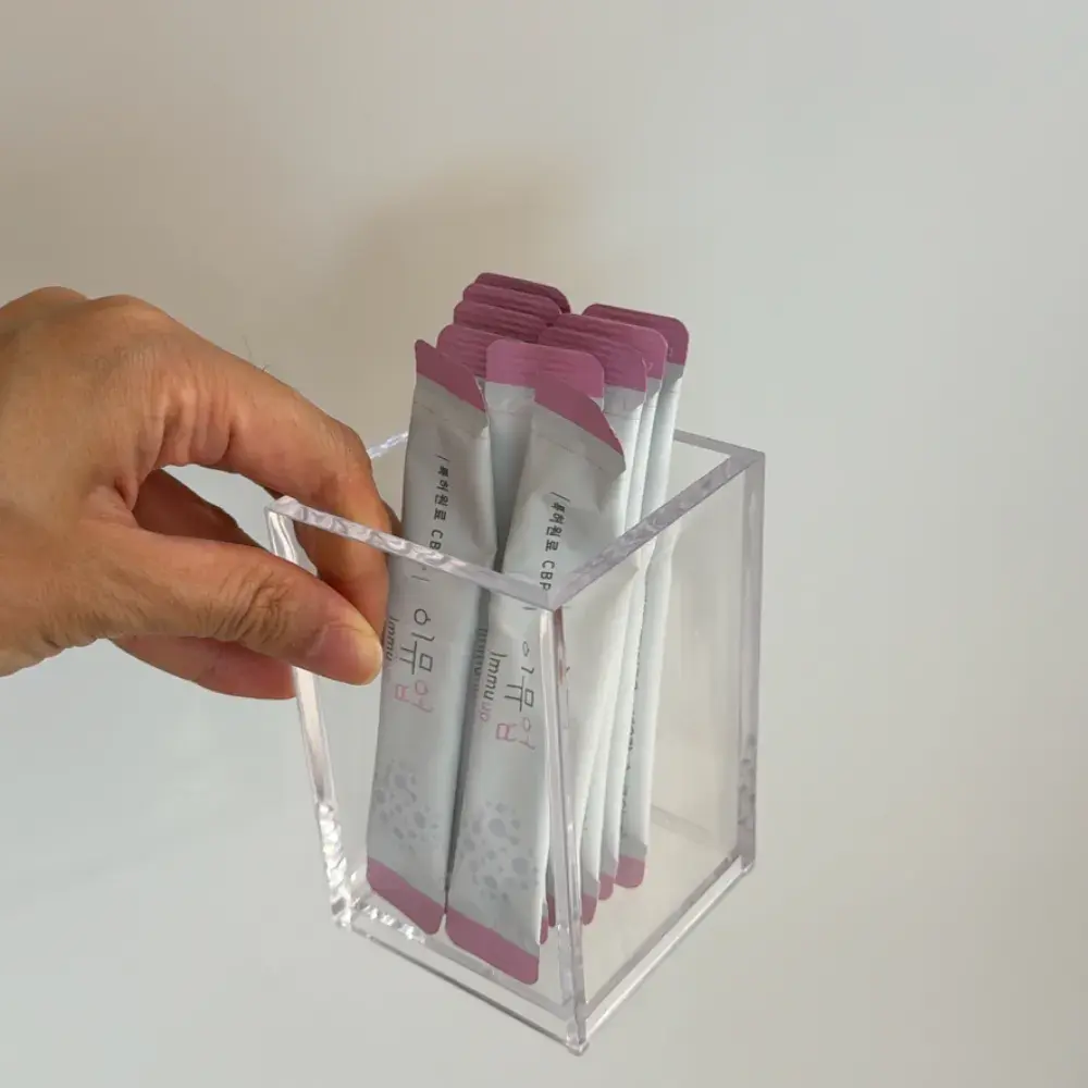 ​  리빙준 투명 수납함 /3개입  ​