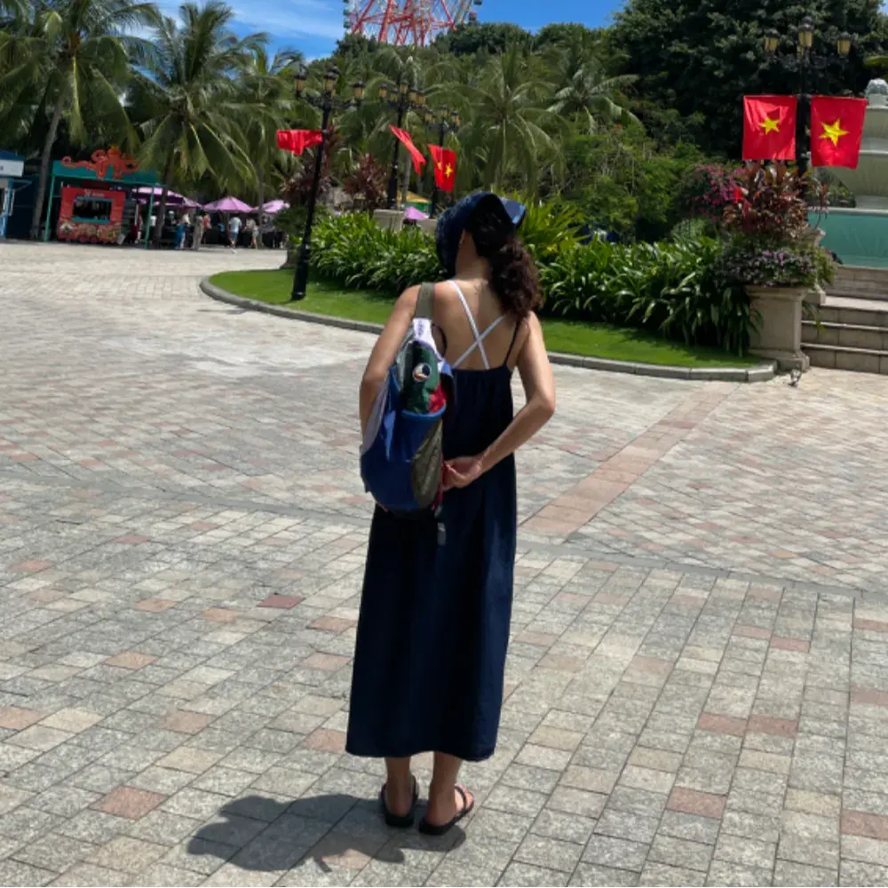 나트랑🏝️데님 나시 레이어드 원피스