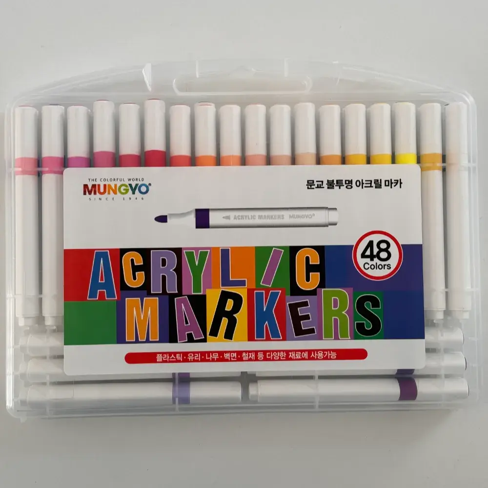 가성비 좋은 문교 아크릴펜!!플라스틱,나무,유리 모두OK!!