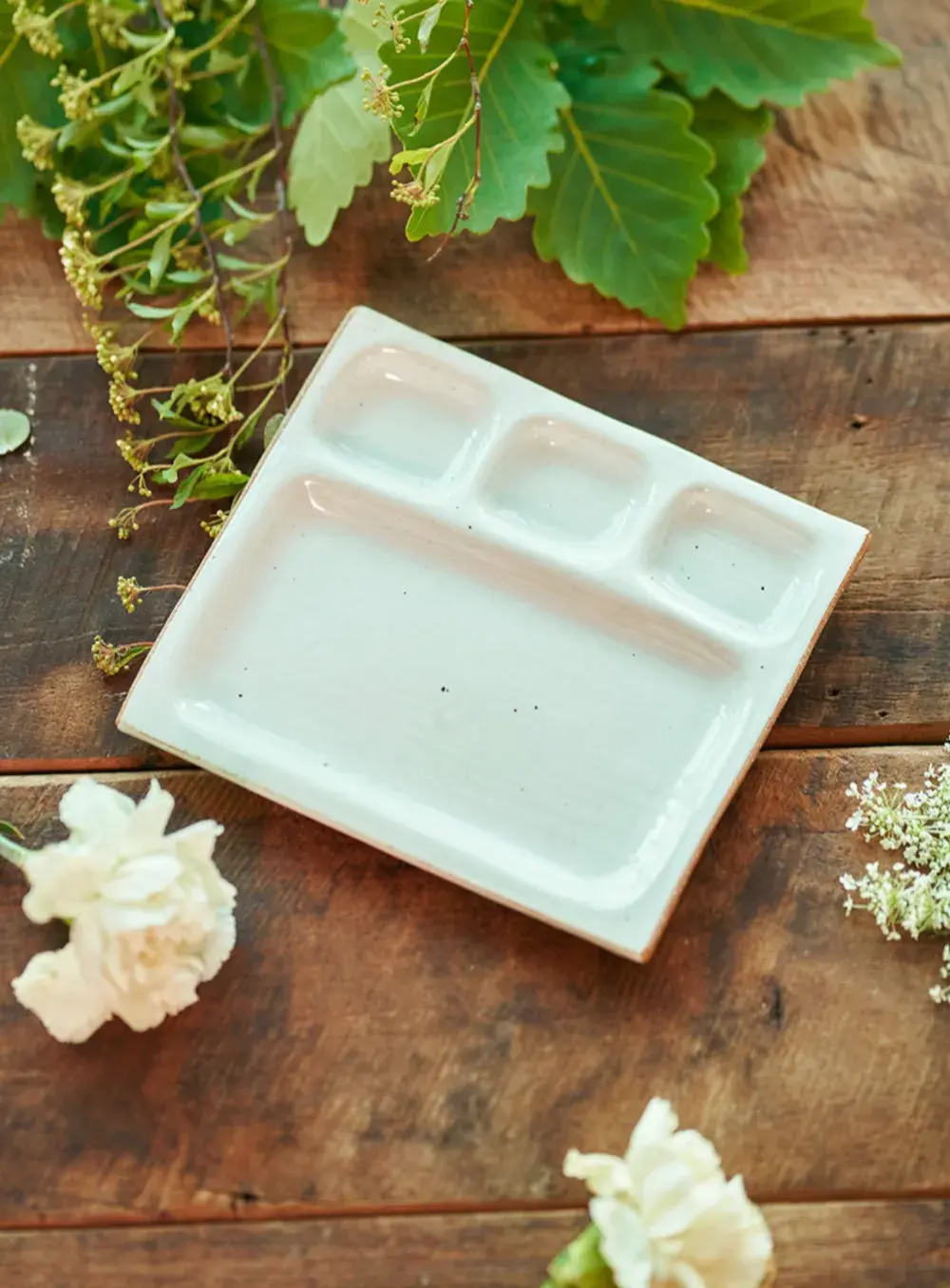 📍5차제작 [도기 분할접시]3구 앞접시 OPEN