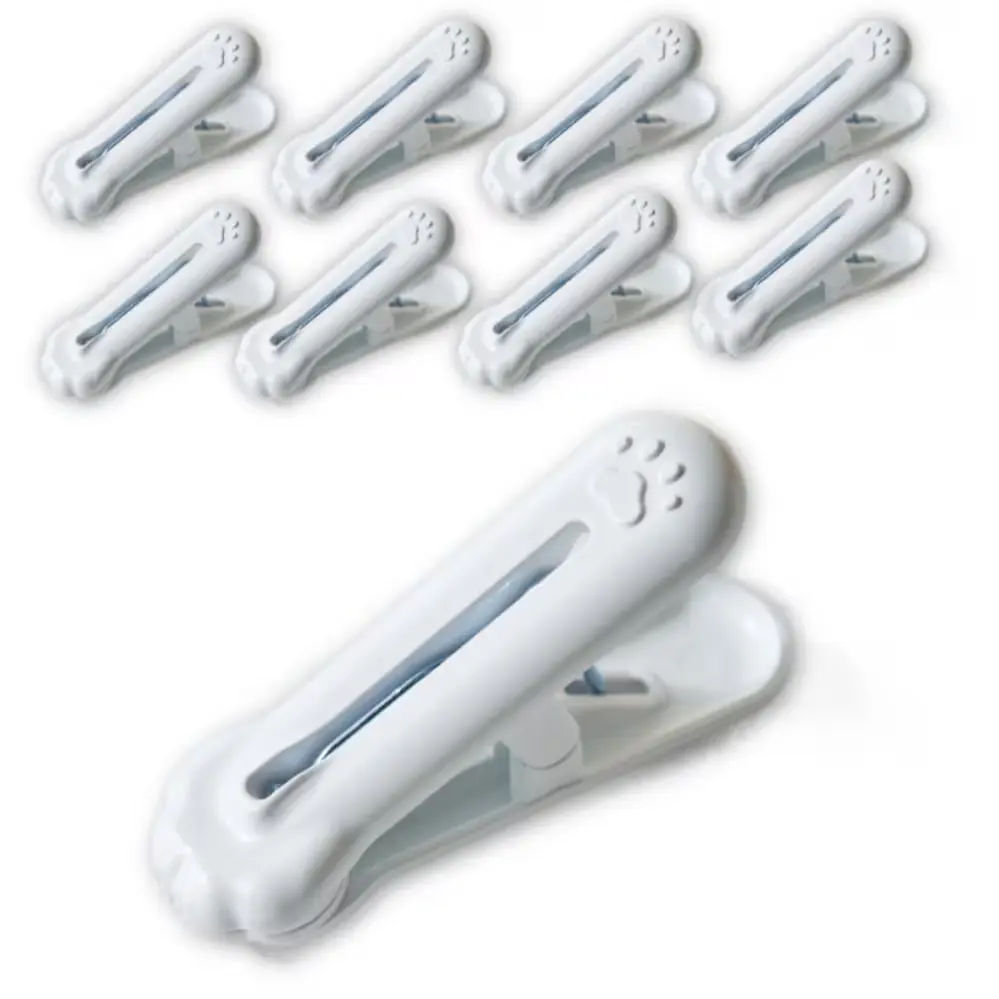 1118 귀여운 강아지 고양이발 발자국 빨래집게 화이트 다용도 소품 스탬프