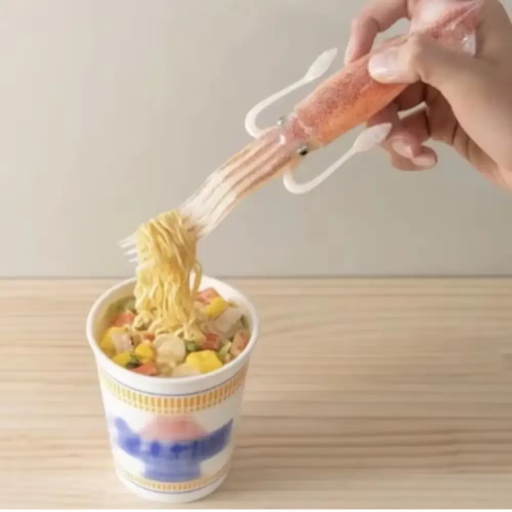 1119 문어 포크  오징어 모양 포크