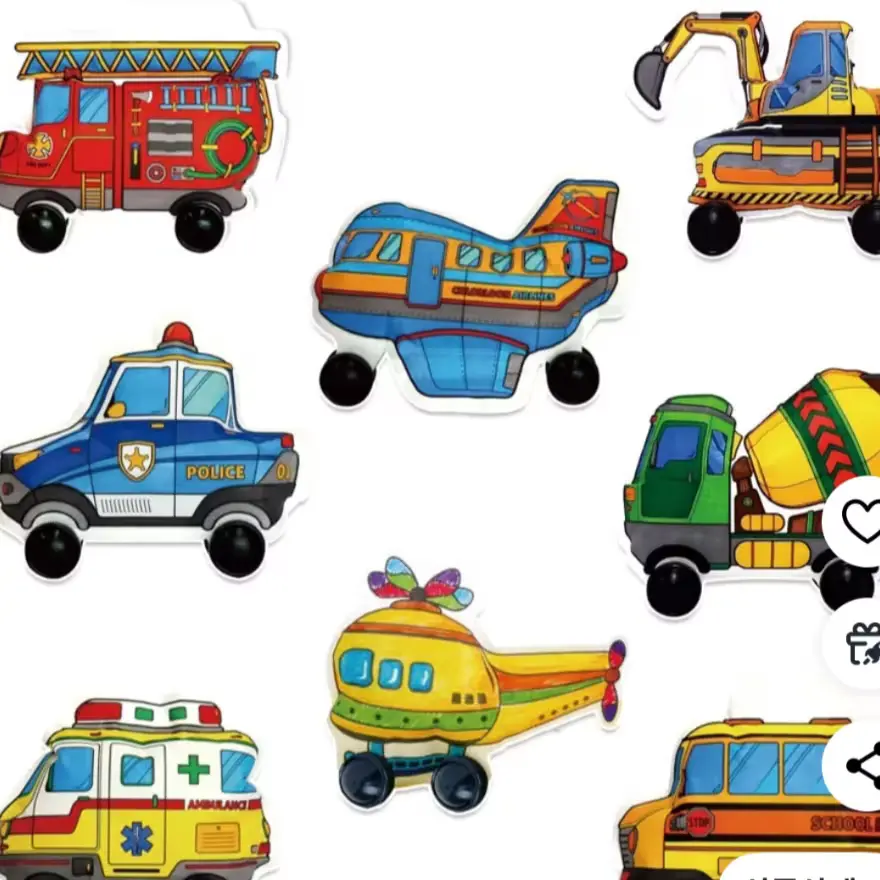 신박 놀이키트) 탈것 -풍선 색칠놀이