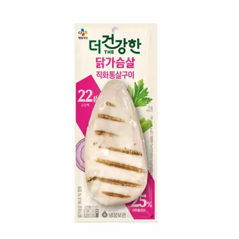 1202 [더건강한]닭가슴살 직화통살구이, 100g, 12개