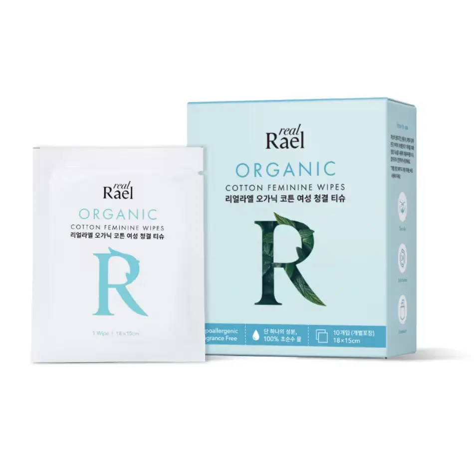 1205 리얼라엘 오가닉 코튼 여성 청결티슈