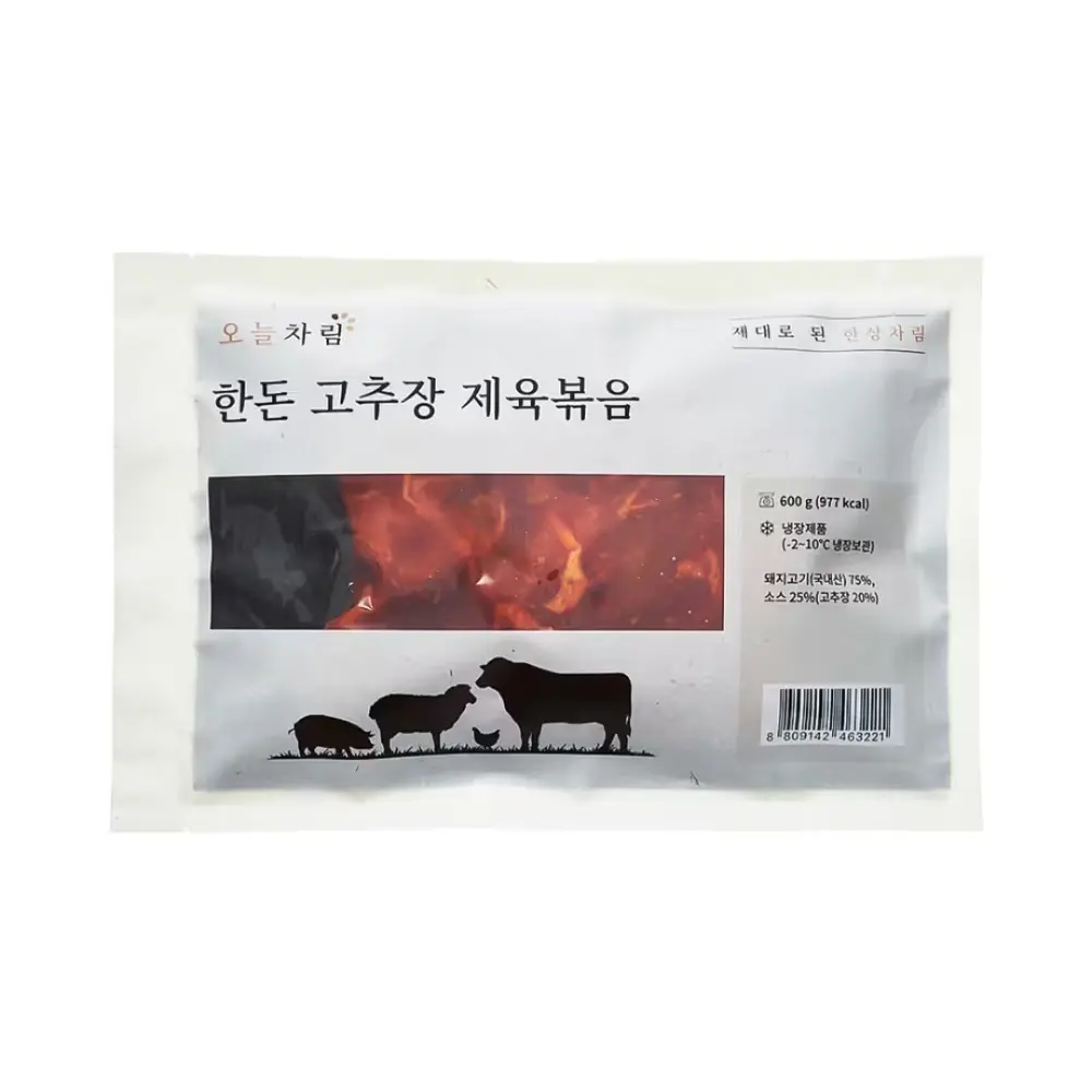 1233 오늘차림 한돈 고추장 제육볶음, 600g, 1개