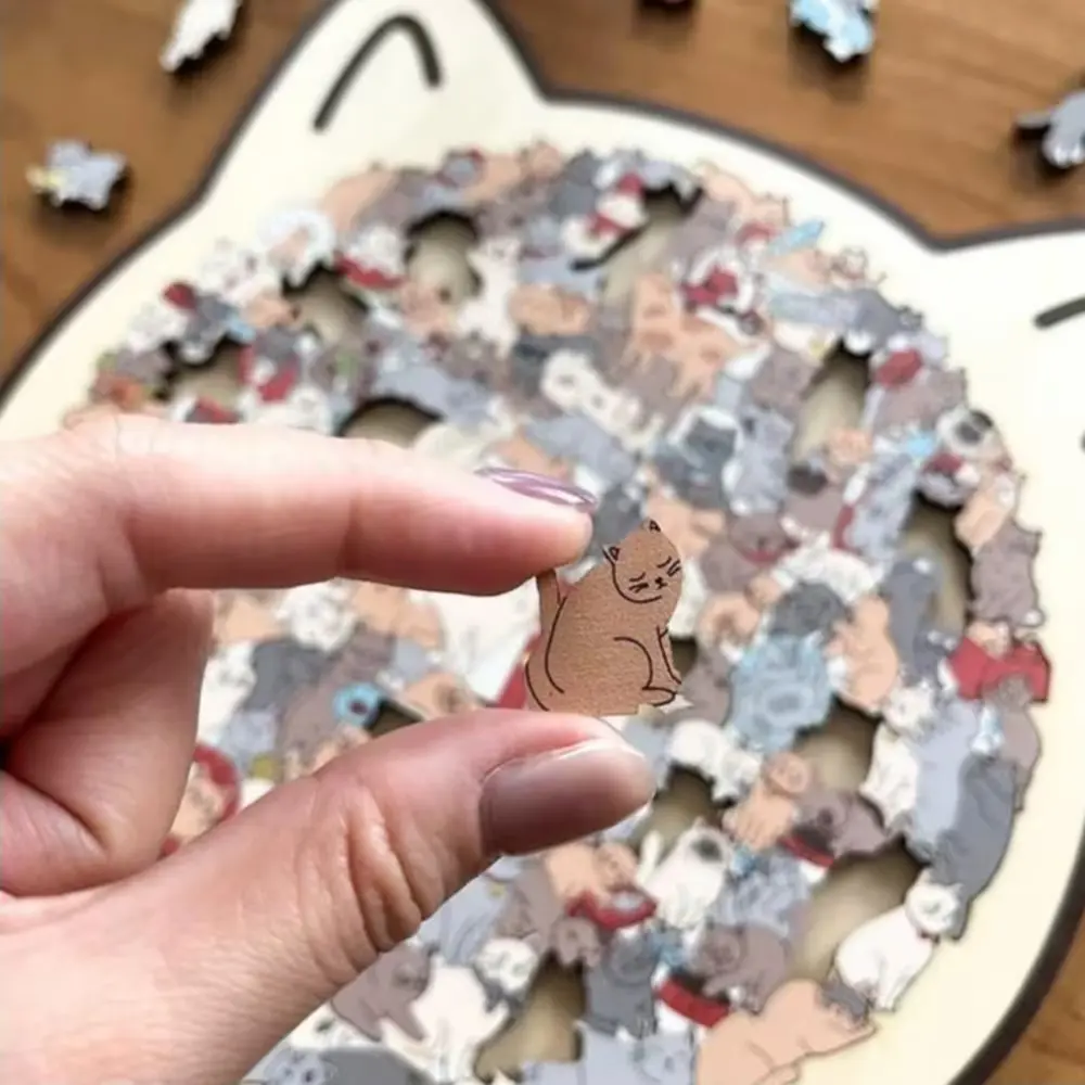 1245 고양이 원목 컬러 퍼즐 135피스