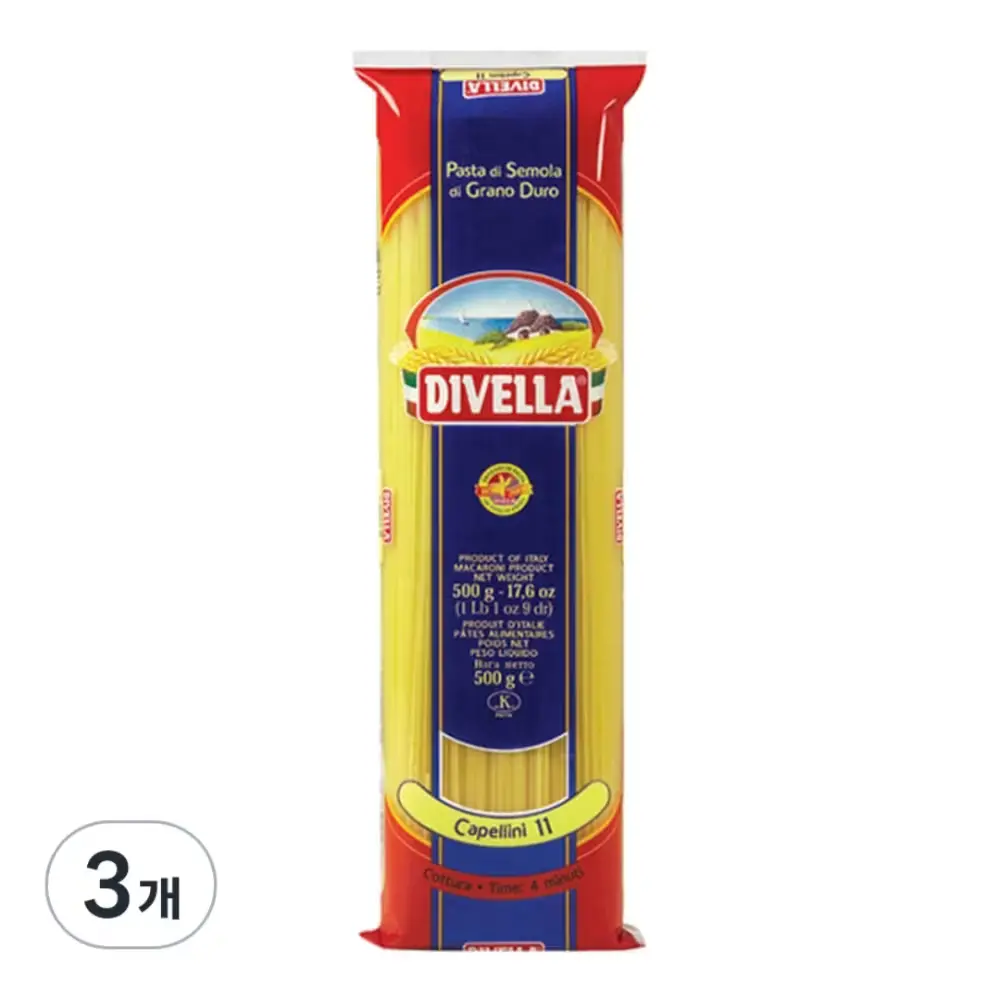 1265 디벨라 까펠리니 파스타, 500g, 3개