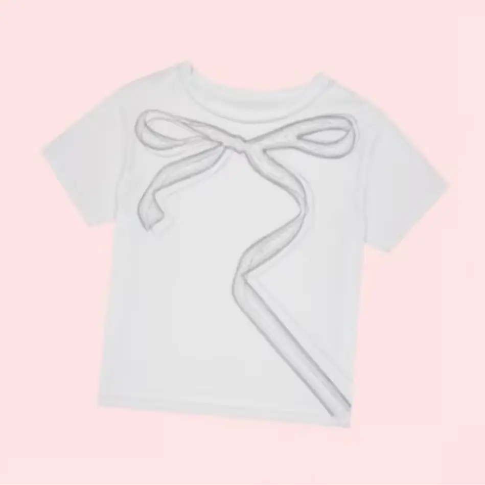 1282 뚜오미오 데미지D 티셔츠 상의 화이트