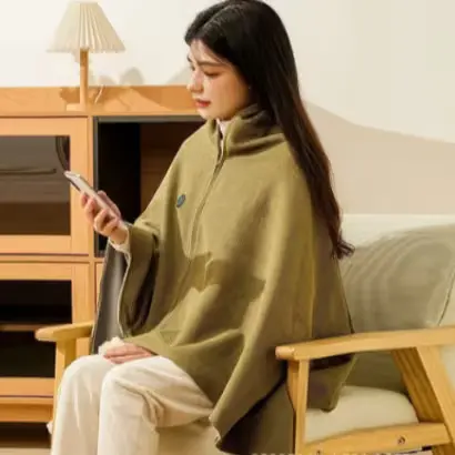 🟡140번  발열담요 망토 지퍼 온열담요