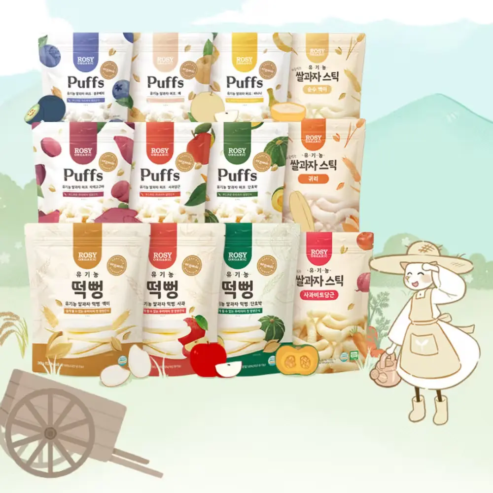 [국산 유기농 100%] 아기의 첫 간식은 다릅니다, 로지오가닉 쌀과자 9종