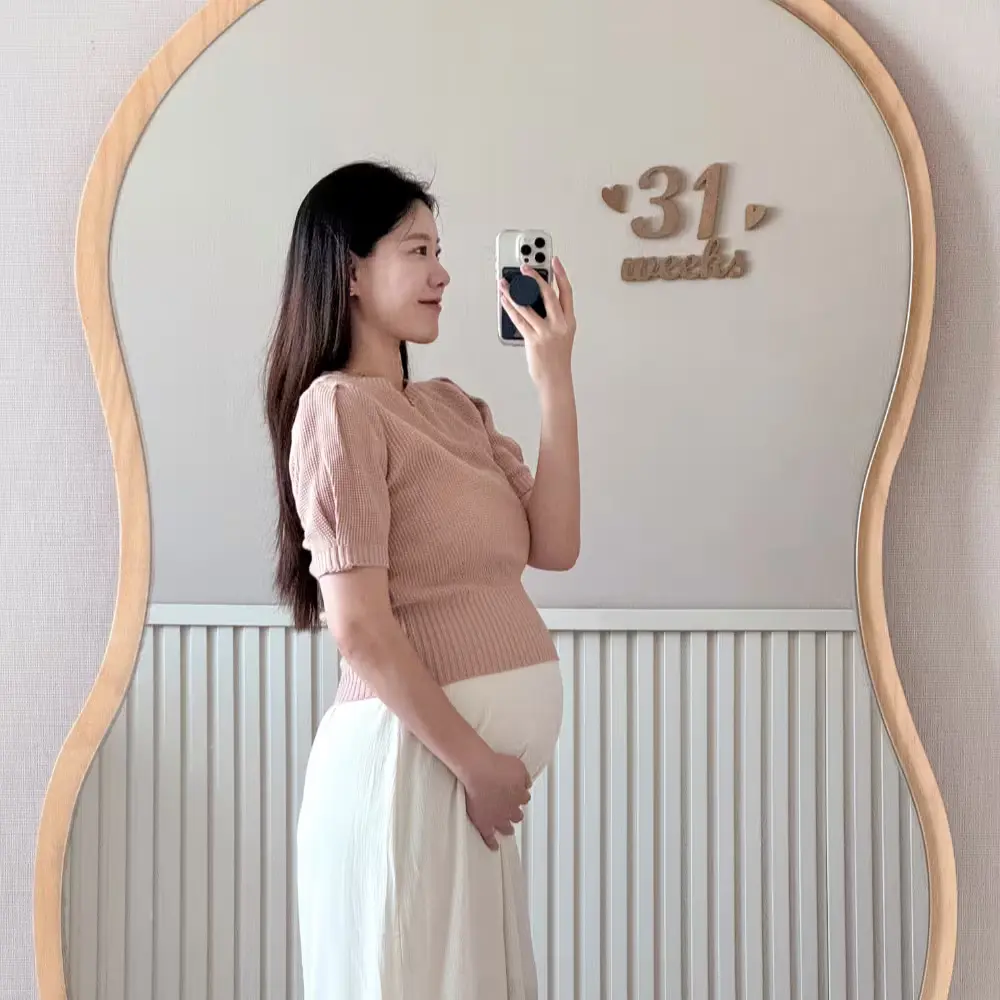 베노식스 브림 원목 비정형 전신거울