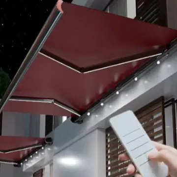 🟡96번 전동 개폐식 어닝 LED 조명 펜션 테라스