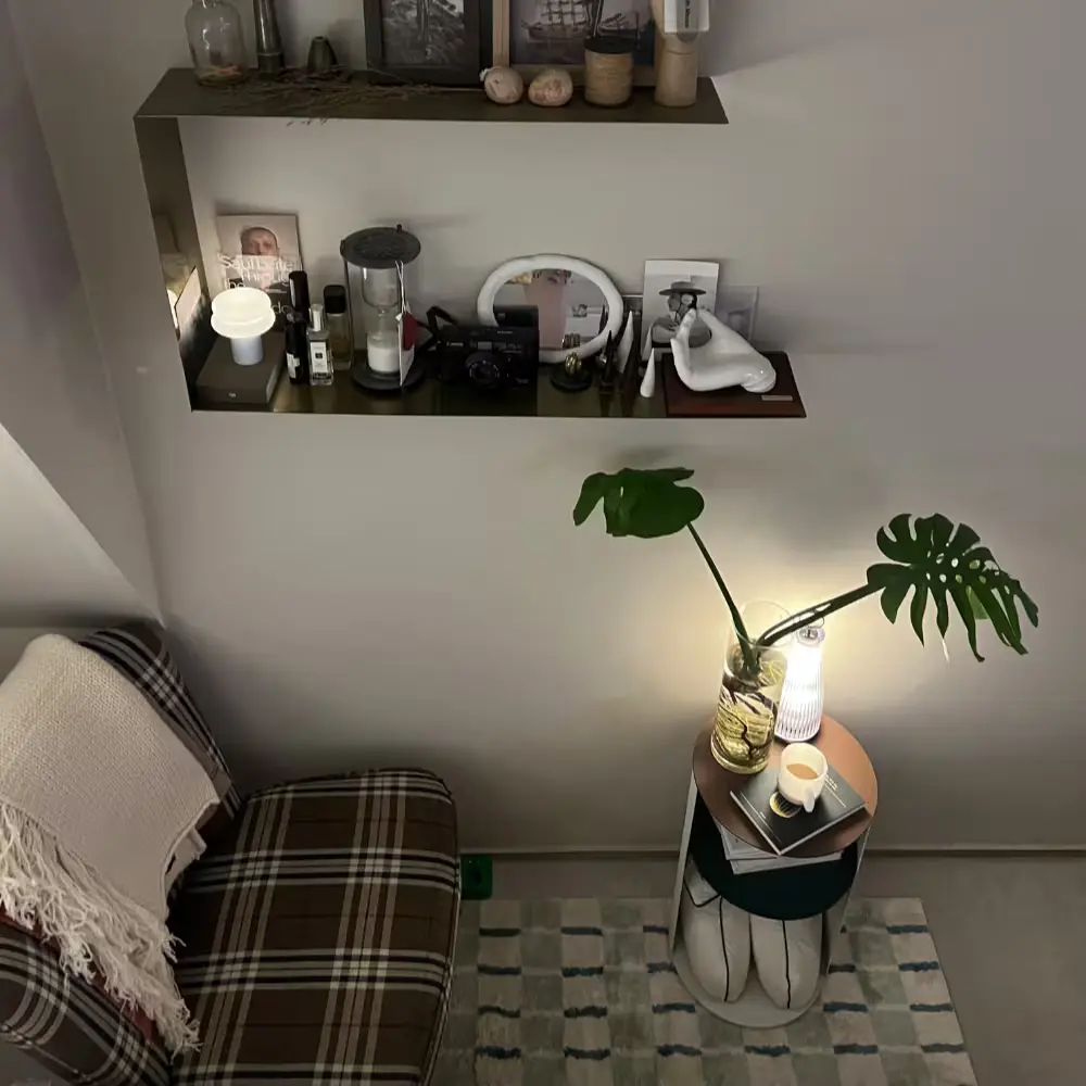 New! Dual-tone 침대 사이드 테이블 쇼파테이블 협탁 회전형