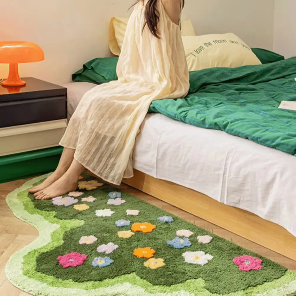 1476 데미무드 그래스 가든 자연 발매트 러그