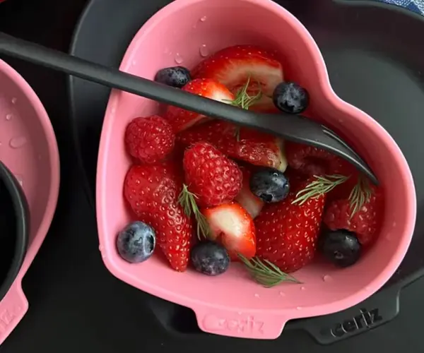 아이들 하트 식기