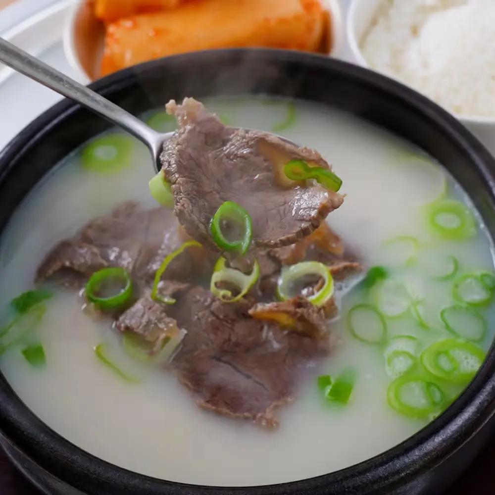 새해맞이 100% 수제 한우곰탕 오색 떡국떡