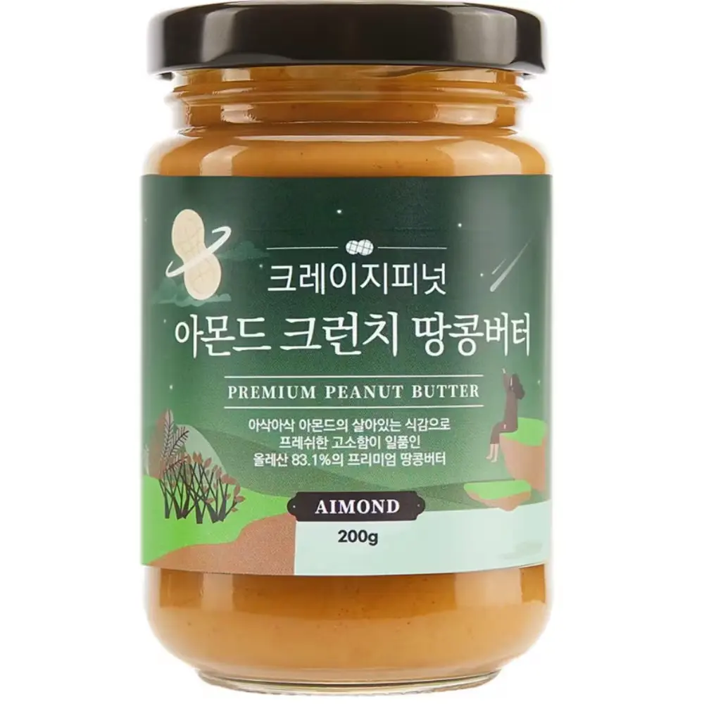 1511 크레이지피넛 아몬드 크런치 땅콩버터 200g
