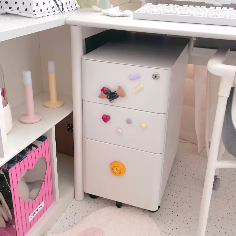 3단 프리미엄 철제 캐비넷